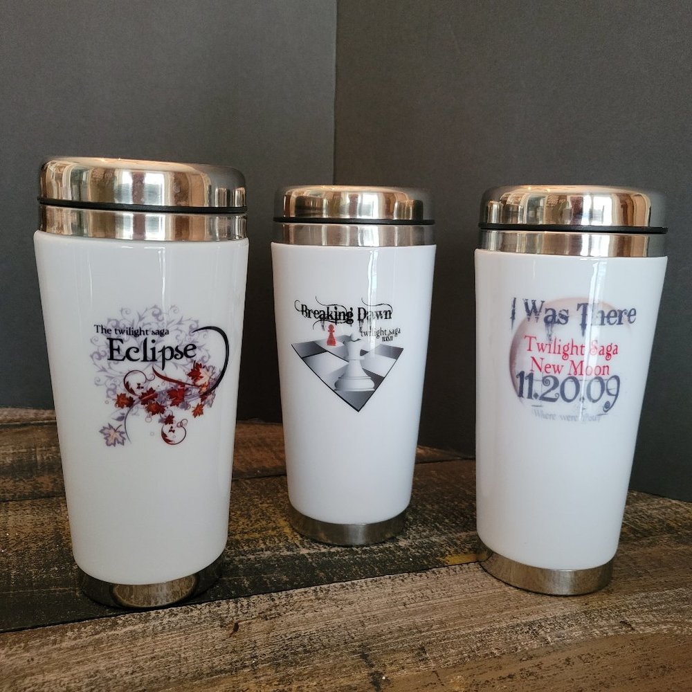 Twilight SAGA Tumblers Set 3 Eclipse New Moon Breaking Dawn NEW